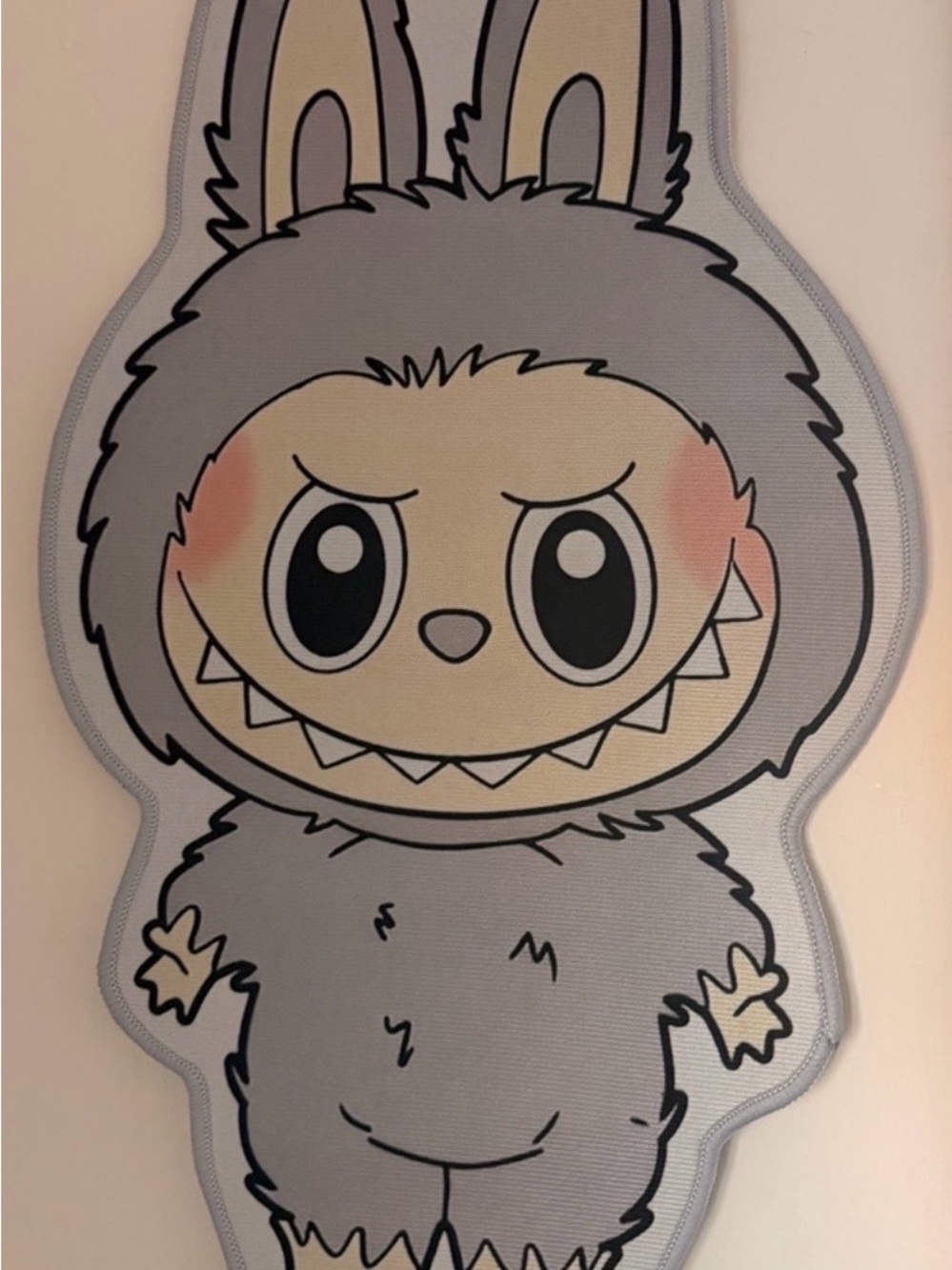 Gray Cartoon Monster Character rug